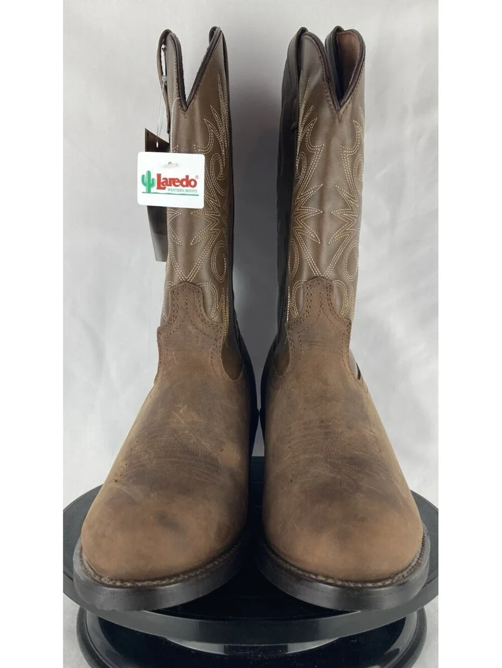 NEW Men’s Size 12 D Laredo Brown Leather Cowboy Western Work Boots Round Toe